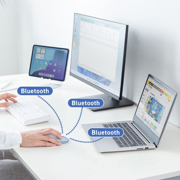 サンワサプライ 静音 Bluetoothマウス ブルー MA-BBS333BL 1個（ご注文単位1個）【直送品】