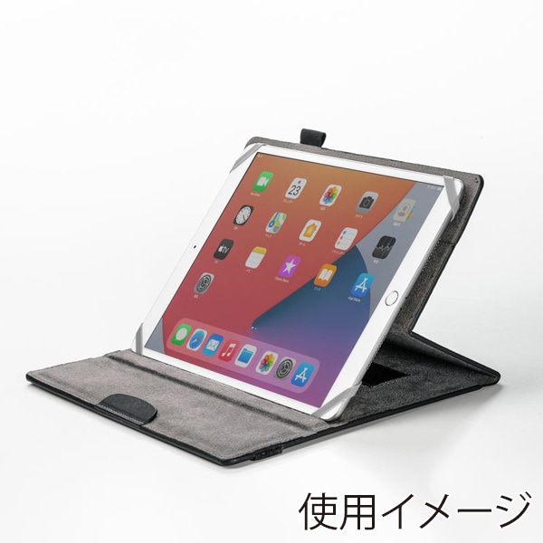 サンワサプライ 汎用タブレットケース 10インチ・回転スタンド PDA-TABKA10BK 1個（ご注文単位1個）【直送品】