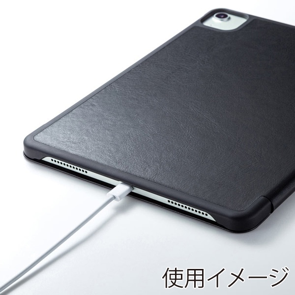 サンワサプライ iPad Air 11インチ用合成皮革ケース ブラック PDA-IPAD1707BK 1個（ご注文単位1個）【直送品】