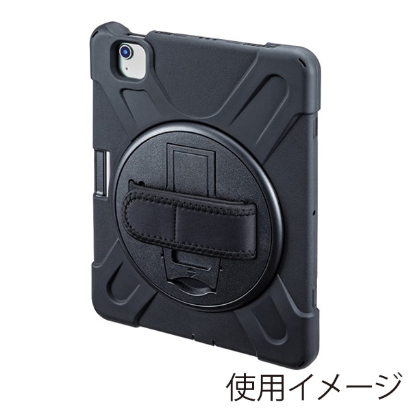 サンワサプライ iPad Air／Pro 11インチ用耐衝撃ケース ハンドル・スタンド付き ブラック PDA-IPAD1717BK 1個（ご注文単位1個）【直送品】