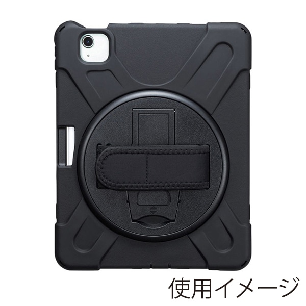 サンワサプライ iPad Air／Pro 11インチ用耐衝撃ケース ハンドル・スタンド付き ブラック PDA-IPAD1717BK 1個（ご注文単位1個）【直送品】