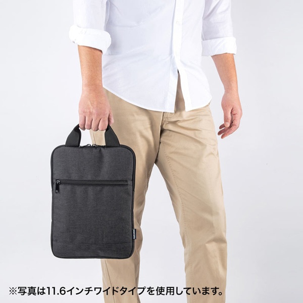 サンワサプライ 取っ手付きPCインナーケース 縦型 13.3インチ対応 IN-SCL13GY 1個(ご注文単位1個)【直送品】