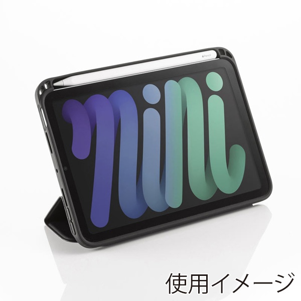 サンワサプライ iPad mini 7/6用ケース Apple Pencil収納ポケット付き PDA-IPAD1814BK 1個(ご注文単位1個)【直送品】