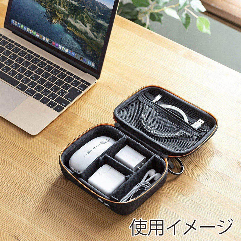 サンワサプライ セミハードガジェットケース Mサイズ IN-HDAD1BK 1個(ご注文単位1個)【直送品】