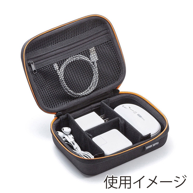 サンワサプライ セミハードガジェットケース Mサイズ IN-HDAD1BK 1個(ご注文単位1個)【直送品】
