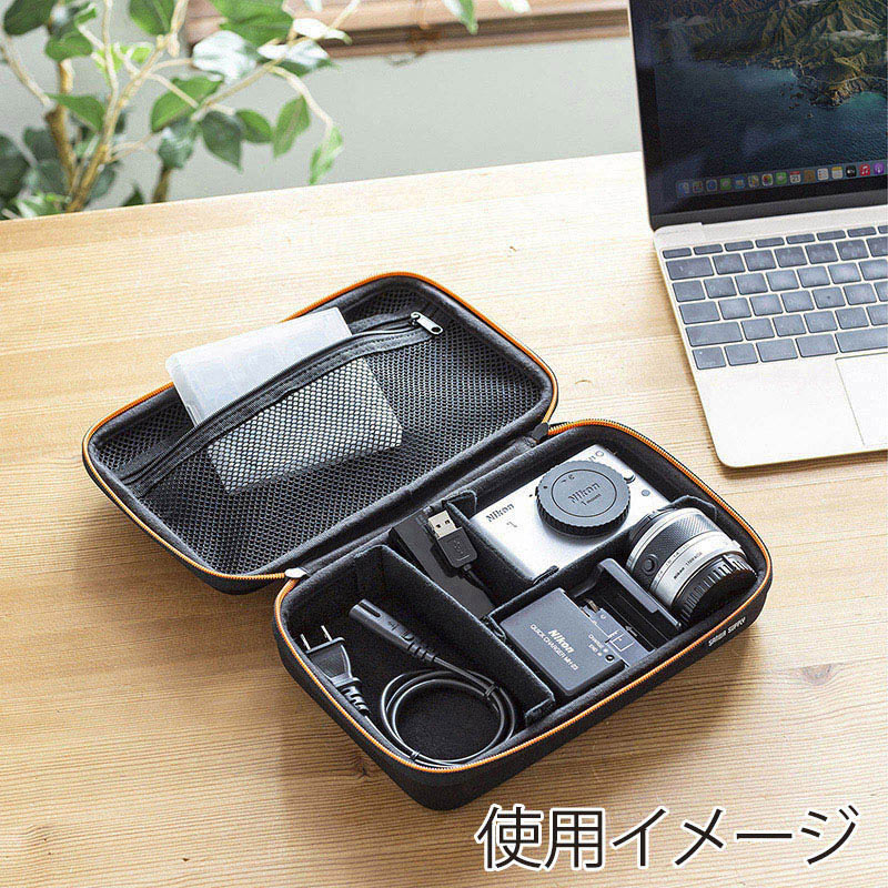 サンワサプライ セミハードガジェットケース Lサイズ IN-HDAD2BK 1個(ご注文単位1個)【直送品】