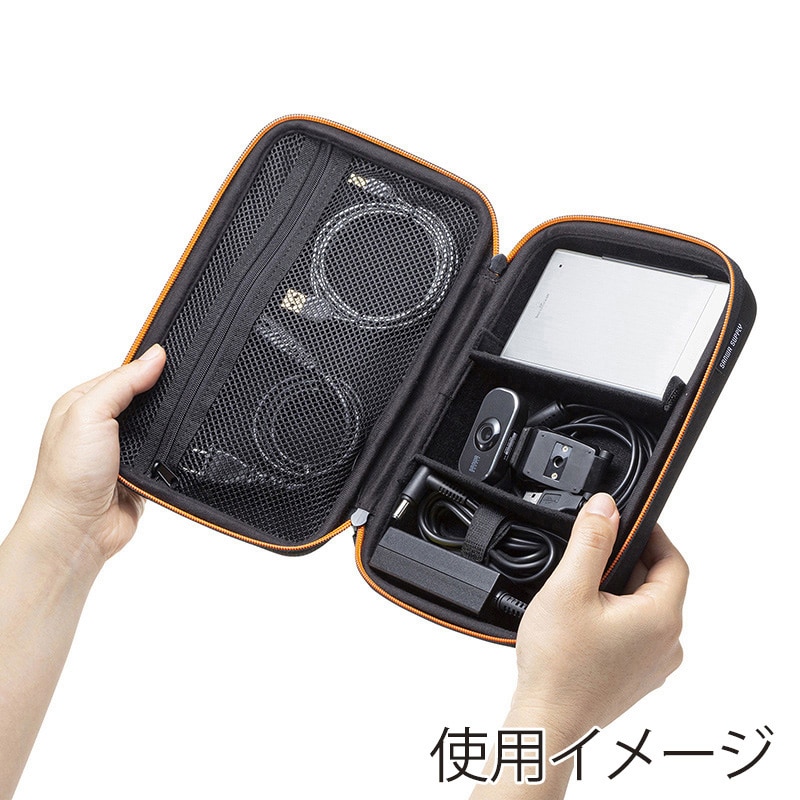 サンワサプライ セミハードガジェットケース Lサイズ IN-HDAD2BK 1個(ご注文単位1個)【直送品】