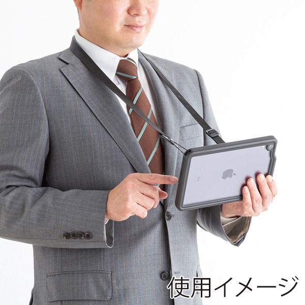 サンワサプライ iPad mini 7/6用耐衝撃防水ケース PDA-IPAD1816 1個(ご注文単位1個)【直送品】