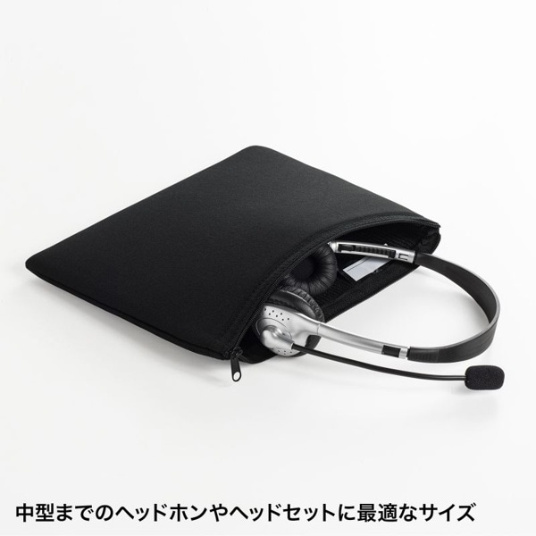 サンワサプライ マルチクッションケース ヘッドセット用 IN-C11 1個（ご注文単位1個）【直送品】