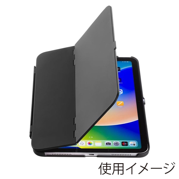 サンワサプライ iPad 10.9インチ用ハードケース スタンド機能付き ブラック PDA-IPAD1904BK 1個（ご注文単位1個）【直送品】