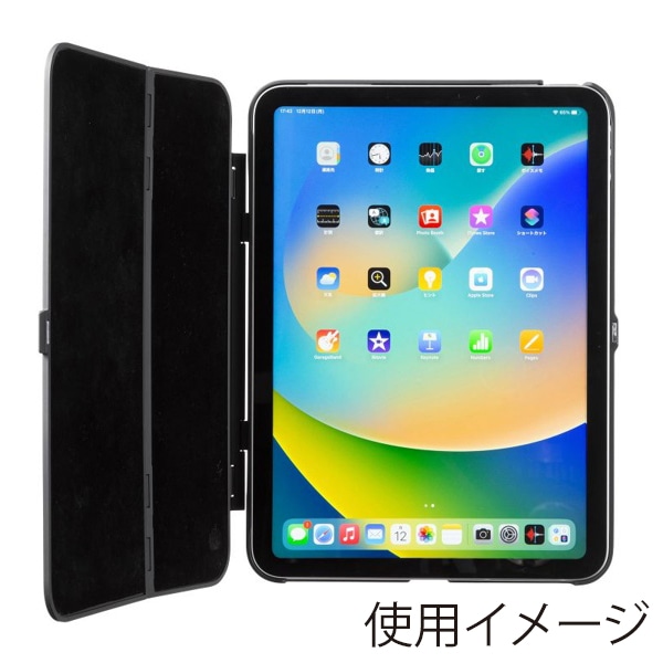 サンワサプライ iPad 10.9インチ用ハードケース スタンド機能付き ブラック PDA-IPAD1904BK 1個（ご注文単位1個）【直送品】
