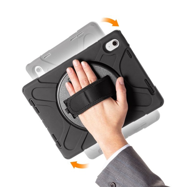 サンワサプライ iPad 10.9インチ用耐衝撃ケース ハンドル・スタンド付き ブラック PDA-IPAD1917BK 1個（ご注文単位1個）【直送品】