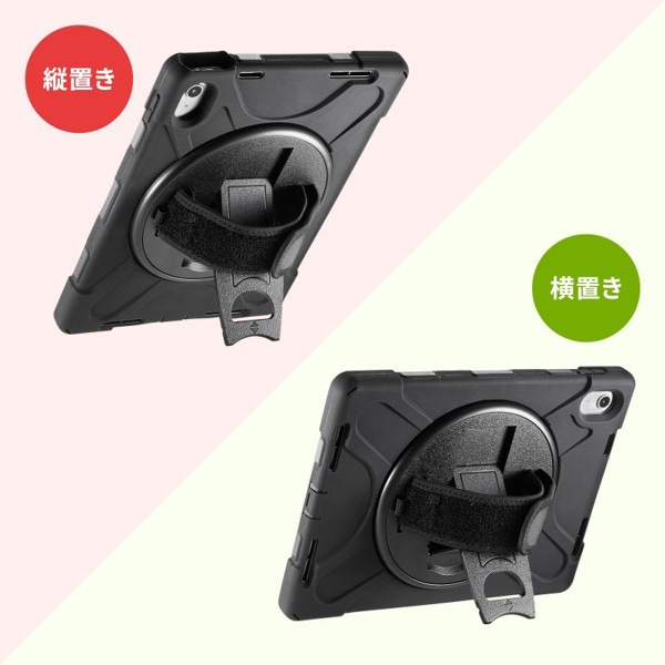 サンワサプライ iPad 10.9インチ用耐衝撃ケース ハンドル・スタンド付き ブラック PDA-IPAD1917BK 1個（ご注文単位1個）【直送品】