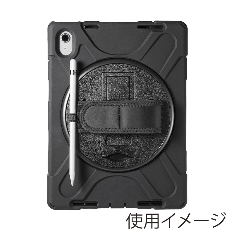 サンワサプライ iPad10.9インチ用 耐衝撃ケース 前面保護フィルター付 PDA-IPAD1920BK 1個(ご注文単位1個)【直送品】
