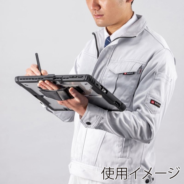 サンワサプライ Surface Pro11／10／9用耐衝撃ケース ハンドベルト・ペンホルダー付き ブラック PDA-SF10BK 1個（ご注文単位1個）【直送品】