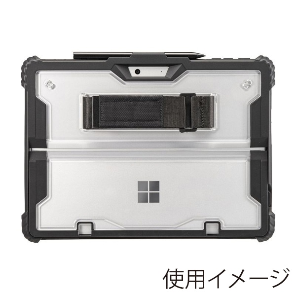 サンワサプライ Surface Pro11／10／9用耐衝撃ケース ハンドベルト・ペンホルダー付き ブラック PDA-SF10BK 1個（ご注文単位1個）【直送品】