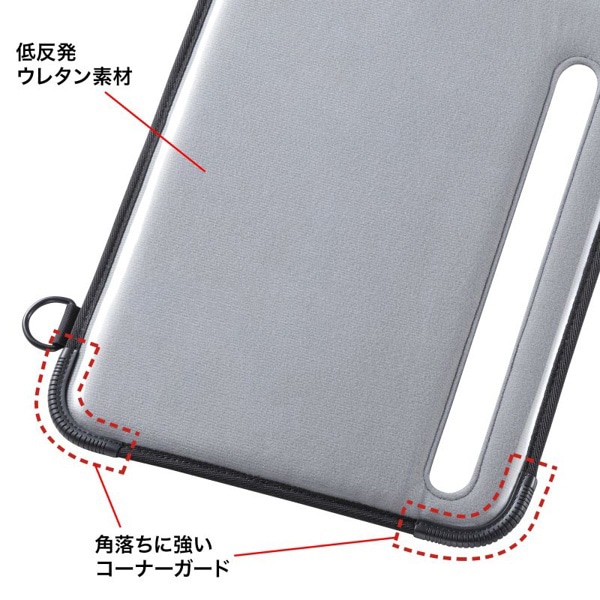 サンワサプライ 13インチ タブレットPCケース 耐衝撃・防塵 PDA-TAB18N 1個（ご注文単位1個）【直送品】