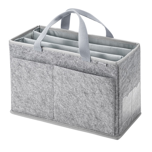 サンワサプライ フェルトBOXバッグ BAG-TW9GY 1個（ご注文単位1個）【直送品】