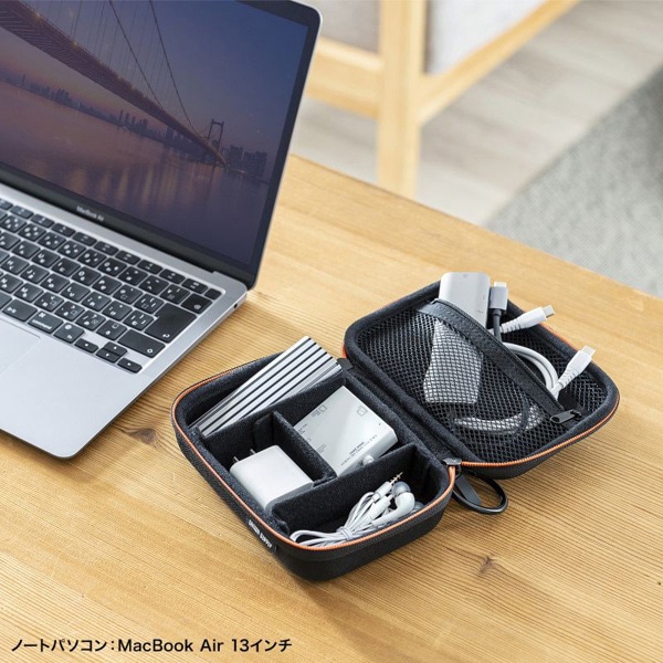 サンワサプライ セミハードガジェットケース 175×120×55mm IN-HDAD3BK 1個（ご注文単位1個）【直送品】