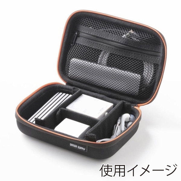 サンワサプライ セミハードガジェットケース 175×120×55mm IN-HDAD3BK 1個（ご注文単位1個）【直送品】