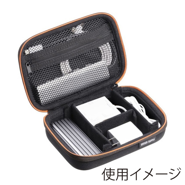 サンワサプライ セミハードガジェットケース 175×120×55mm IN-HDAD3BK 1個（ご注文単位1個）【直送品】