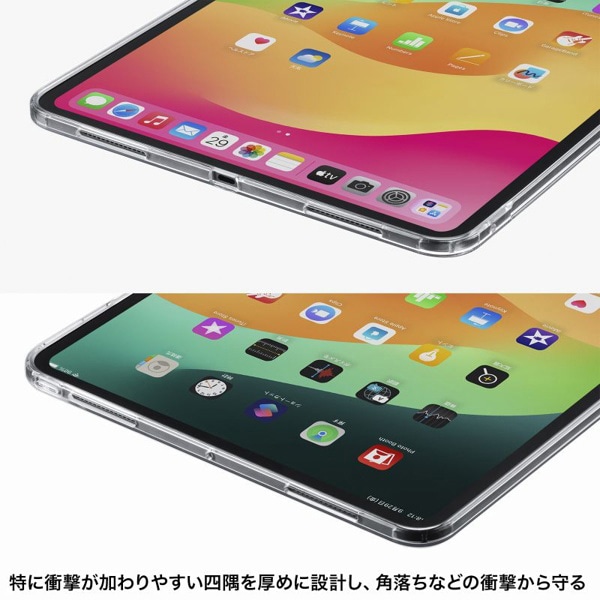 サンワサプライ iPad Pro 13インチ用クリアハードケース PDA-IPAD2002CL2 1個（ご注文単位1個）【直送品】