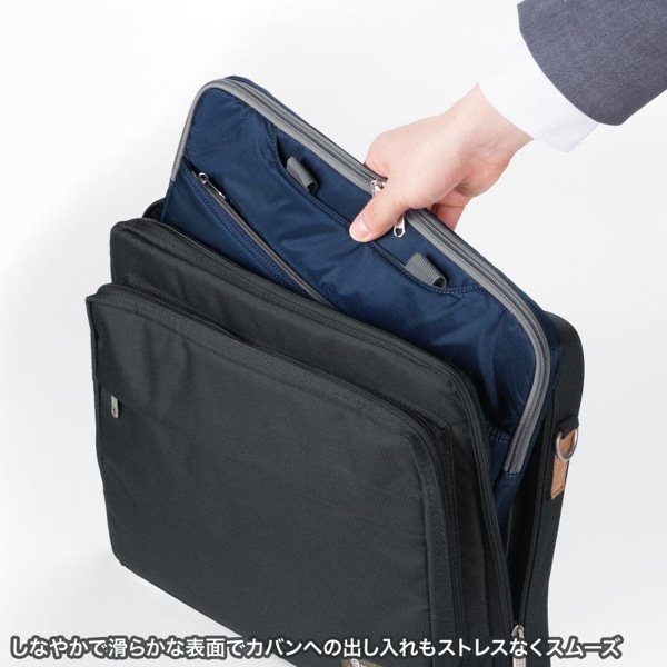 サンワサプライ 高機能PCインナーケース 13.3型ワイド ネイビー IN-SN1301NV 1個（ご注文単位1個）【直送品】