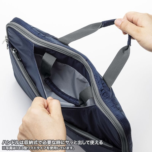 サンワサプライ 高機能PCインナーケース 15.6型ワイド ネイビー IN-SN1501NV 1個（ご注文単位1個）【直送品】