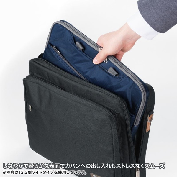 サンワサプライ 高機能PCインナーケース 15.6型ワイド ネイビー IN-SN1501NV 1個（ご注文単位1個）【直送品】