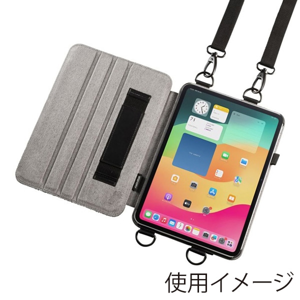 サンワサプライ iPad Pro 11インチ用ケース スタンド・ベルト付き ブラック PDA-IPAD1712BK2 1個（ご注文単位1個）【直送品】