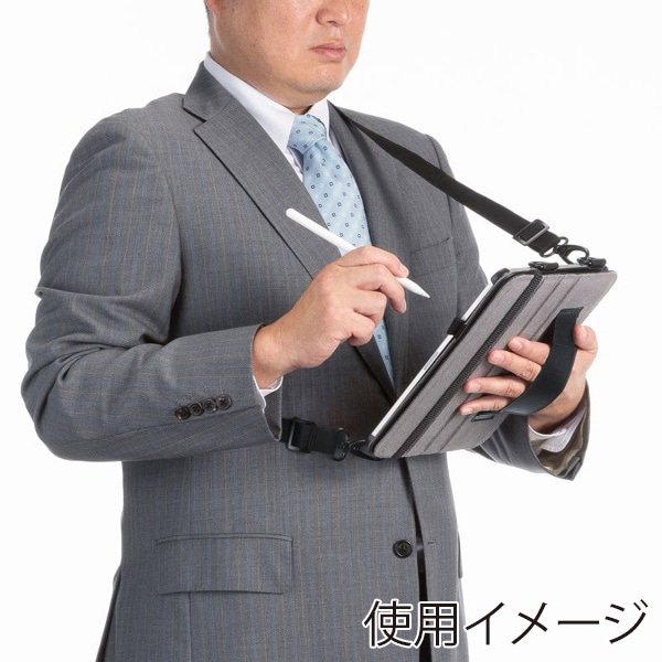 サンワサプライ iPad Pro 11インチ用ケース スタンド・ベルト付き ブラック PDA-IPAD1712BK2 1個（ご注文単位1個）【直送品】