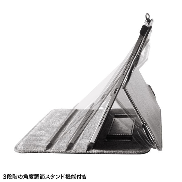 サンワサプライ iPad Pro 11インチ用ケース スタンド・ベルト付き ブラック PDA-IPAD1712BK2 1個（ご注文単位1個）【直送品】