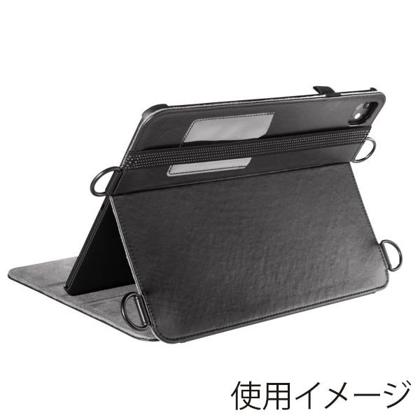 サンワサプライ iPad Pro 13インチ用ケース スタンド・ベルト付き ブラック PDA-IPAD2012BK 1個（ご注文単位1個）【直送品】