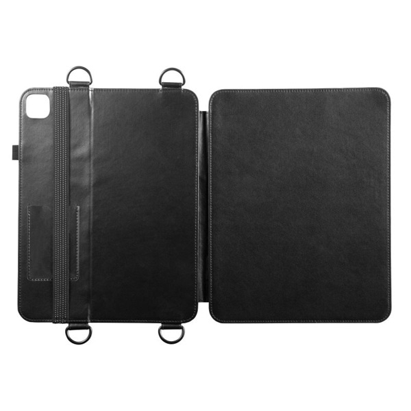 サンワサプライ iPad Pro 13インチ用ケース スタンド・ベルト付き ブラック PDA-IPAD2012BK 1個（ご注文単位1個）【直送品】