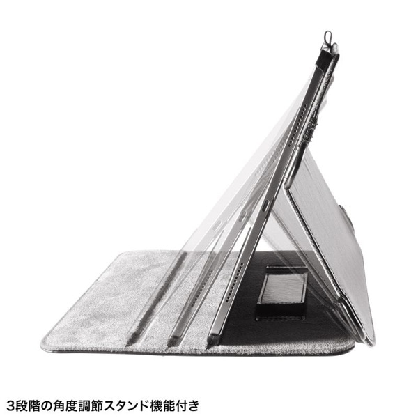 サンワサプライ iPad Air 13インチ用ケース スタンド・ベルト付き ブラック PDA-IPAD2112BK 1個（ご注文単位1個）【直送品】