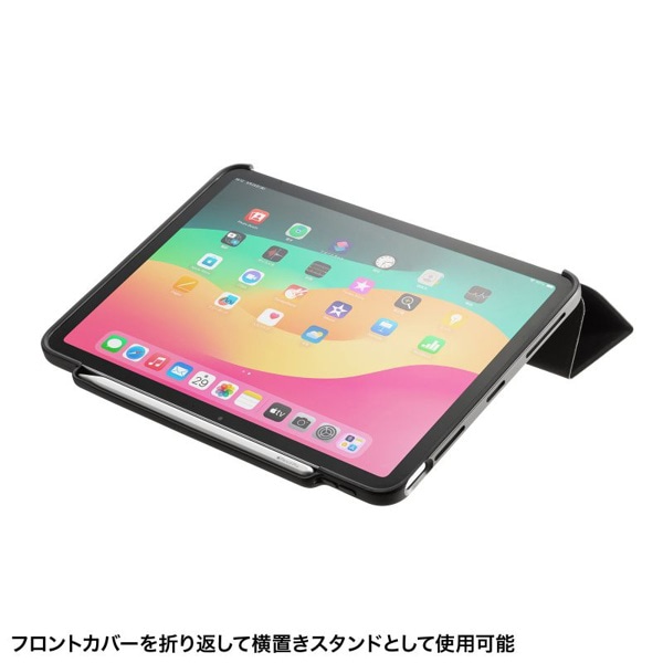 サンワサプライ iPad Air 11インチ用ソフトケース タッチペン収納ポケット付き ブラック PDA-IPAD1714BK2 1個（ご注文単位1個）【直送品】