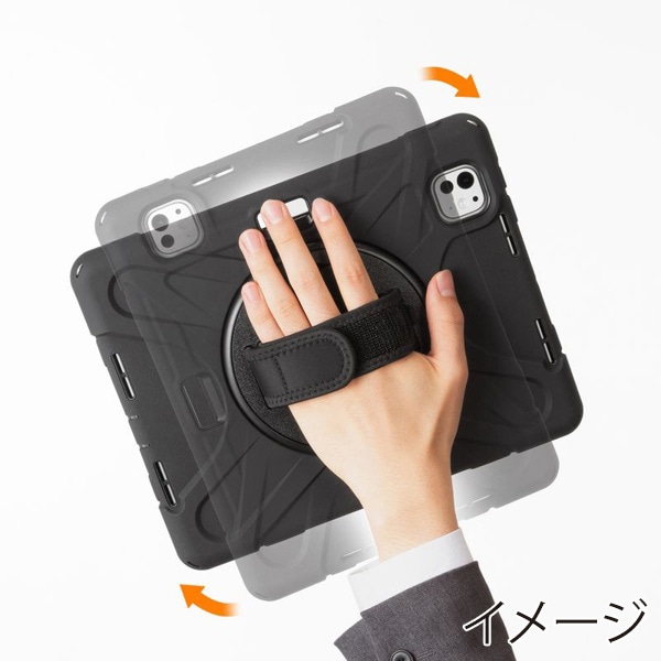 サンワサプライ iPad Pro 11インチ用耐衝撃ケース ハンドル・スタンド付き ブラック PDA-IPAD1717BK3 1個（ご注文単位1個）【直送品】