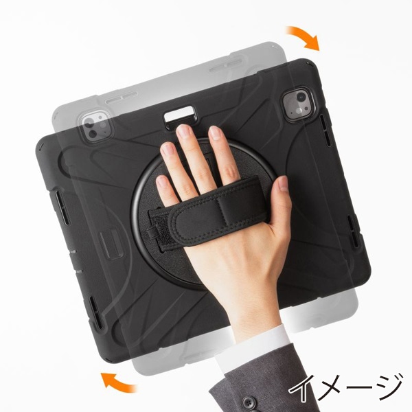 サンワサプライ iPad Pro 13インチ用耐衝撃ケース ハンドル・スタンド付き ブラック PDA-IPAD2017BK2 1個（ご注文単位1個）【直送品】