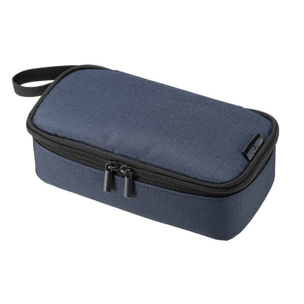 サンワサプライ トラベル小物ポーチ 215×115×65mm ネイビー IN-AD12NV 1個（ご注文単位1個）【直送品】