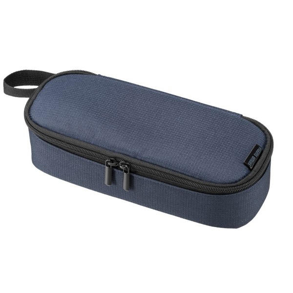 サンワサプライ トラベル小物ポーチ 245×100×65mm ネイビー IN-AD13NV 1個（ご注文単位1個）【直送品】