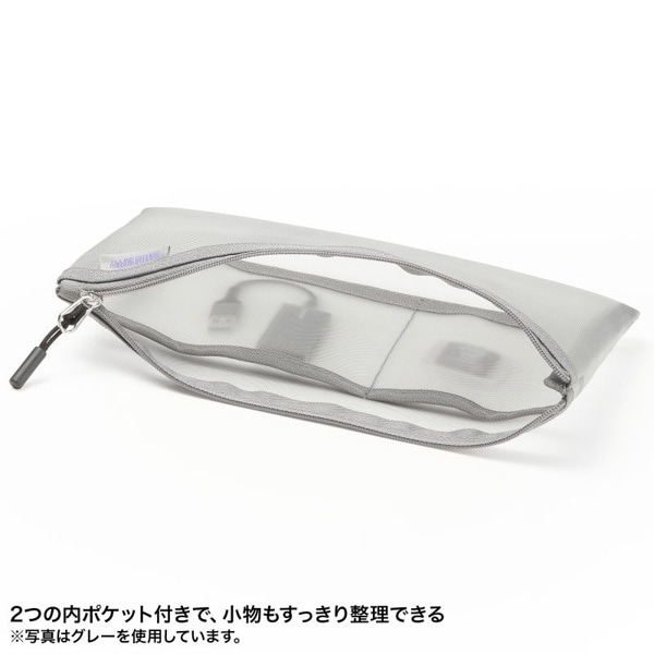 サンワサプライ マルチメッシュケース 235×10×160mm ブラック IN-MS2BK 1個（ご注文単位1個）【直送品】