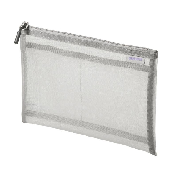 サンワサプライ マルチメッシュケース 235×10×160mm グレー IN-MS2GY 1個（ご注文単位1個）【直送品】
