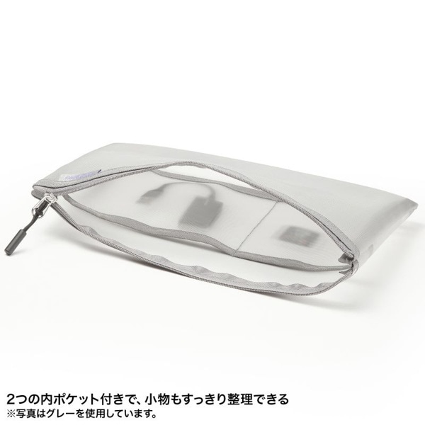 サンワサプライ マルチメッシュケース 255×10×200mm ブラック IN-MS3BK 1個（ご注文単位1個）【直送品】