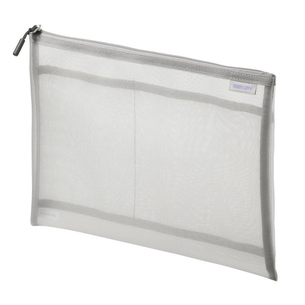 サンワサプライ マルチメッシュケース 295×10×225mm ネイビー IN-MS4GY 1個（ご注文単位1個）【直送品】