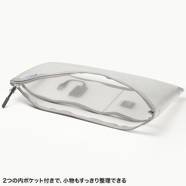 サンワサプライ マルチメッシュケース 295×10×225mm ネイビー IN-MS4GY 1個（ご注文単位1個）【直送品】