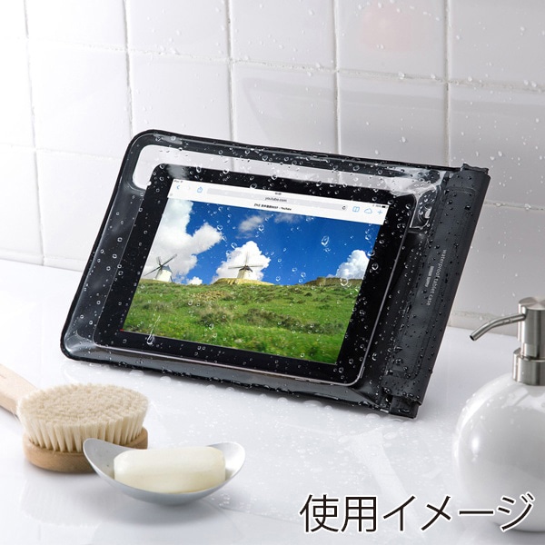 サンワサプライ タブレット防水防塵ケース 10.1型 PDA-TABWPST10BK 1個(ご注文単位1個)【直送品】