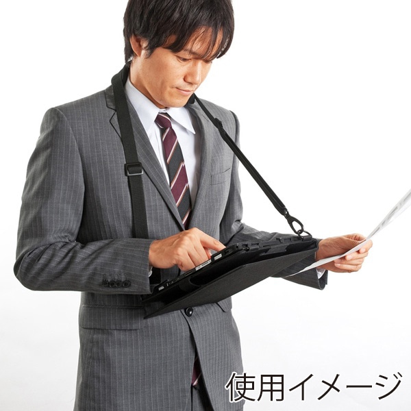 サンワサプライ 12.5インチ タブレット用ケース ショルダーベルト付き PDA-TAB12 1個（ご注文単位1個）【直送品】