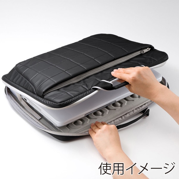 サンワサプライ 衝撃吸収PCケース 15.6型ワイド BAG-P20BK2 1個(ご注文単位1個)【直送品】