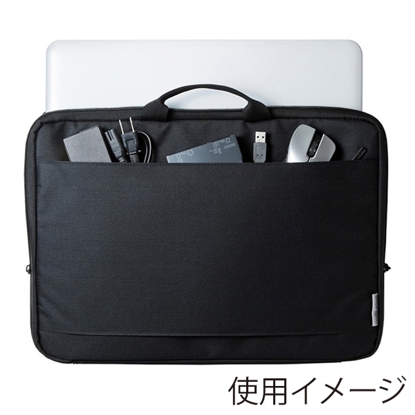 サンワサプライ 取っ手付きPCインナーケース 15.6型ワイド対応 IN-GH15BK 1個(ご注文単位1個)【直送品】