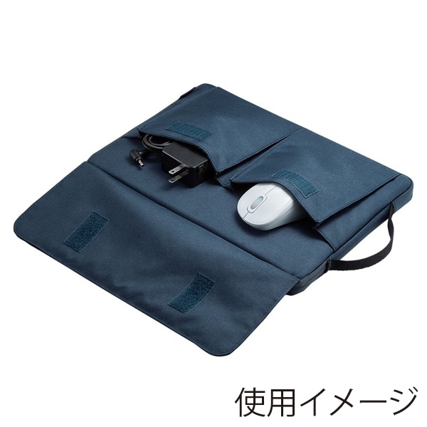 サンワサプライ カジュアルPCインナーケース 11.6型ワイド ネイビー IN-CA11NV 1個（ご注文単位1個）【直送品】